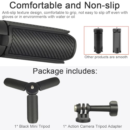 Image of Mini Tripod for DJI OSMO Pocket 3, Portable Handheld Tripod Handle Grip Self Stick Desk Tabletop Stand Mount with 1 /4 inch Screw for DJI OSMO NANO Action 6 5 Pro 4 /Gopro13 12 /Insta360 X5 X4 Ace Pro /AKASO