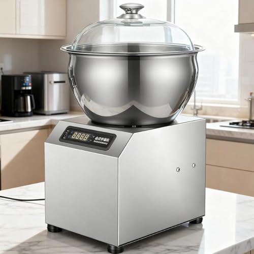 ZenSeFarin Amasadora Eléctrica 1800 W con Doble Rotor,Mezclador Eléctrico con Bowl De Acero Inoxidable - Máquina Amasadora Industrial con Doble Rotación para Pan Y Masa De Pizza 5kg