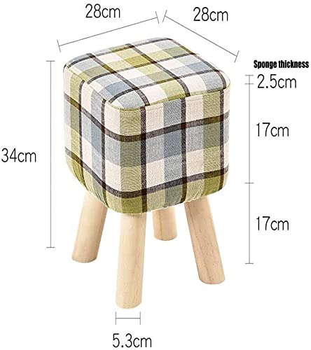 Tabouret de Rangement en Bois Massif | Repose-Pieds Carré Haute Qualité
