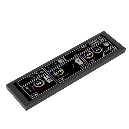 Image of LICAEVEY PC Sensor Panel Display 8.8 Inch IPS Screen, 178 Wide Viewing Angle with Type C Connectivity, Real Time CPU GPU Temperature Monitor for Wins 10 11 (Black)