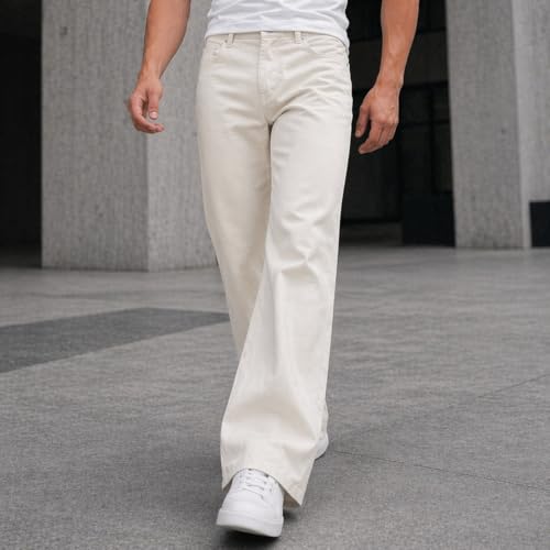 Image of THIRD QUADRANT Relaxed fit Denim Jeans for Men || Straight Leg Jean for man || Regular fit Blue Color Jeans