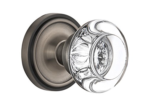 Image of Nostalgic Warehouse Classic Rosette Round Clear Crystal Door Knob