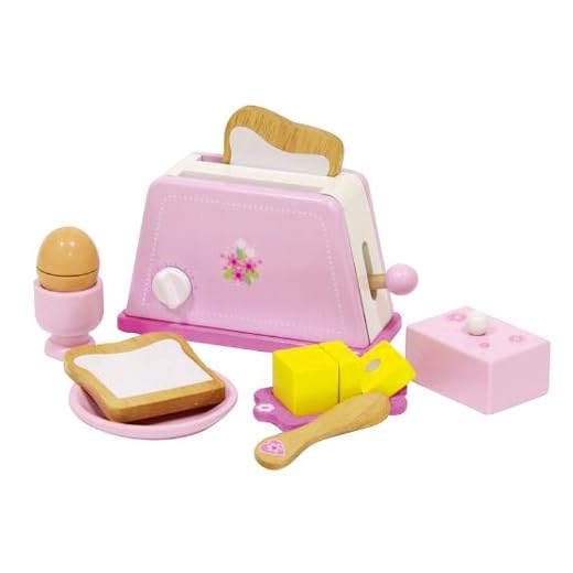 Siva Toys Tostadora Madera Rosa con Accesorios '', Multicolor GmbH Siva_225402