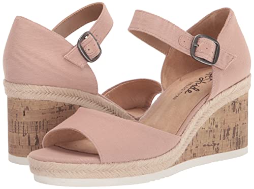 LifeStride Women's Go for It Espadrille Wedge Sandal, True Blush, 8.5 Wide