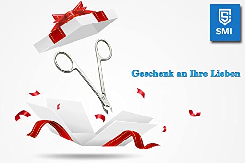 Smi - Scissor Style Cuticle Nipper - Cuticle Trimmer Precision Cuticle Scissors For Women Men Beauty Grooming Fingernail Toenail Stainless Steel With Pouch #TOP5