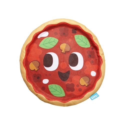 Barkbox Signore Pizza Face Dog Toy | Fluff-Free Crinkle Pizza Toy with T-Shirt Rope | Durable Dog Toys Dogs & Puppy Essentials