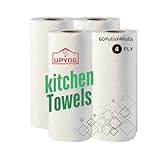UPYOG 4 Ply Kitchen Tissue/Towel Paper Roll 240 pulls | 60 pulls X 4 Rolls | soft and highly absorbent | 100% Natural Virgin Cellulose Fiber