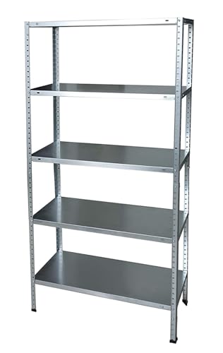 NG NICCOLAI SCAFFALE COMPLETAMENTE IN METALLO - MONTAGGIO A BULLONI - 4 O 5 RIPIANI IN METALLO (5 RIPIANI (100X30X187 CM))