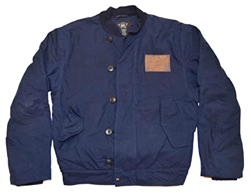 Ralph Lauren Polo Double Rl Rrl Vintage Cargo Nautical Bomber Jacket Navy Blue Large $690 #TOP30