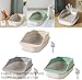 Spacious High-Sided Cat Litter Box - Durable & Easy Clean Pet Waste Tray for All Litter Types - Comfortable Enclosed Design for Kittens & Cats 20.08