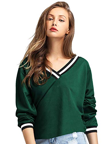 Image of Fabricorn Stylish Plain Green Long Sleeve Cotton Tshirt for Women (Green)