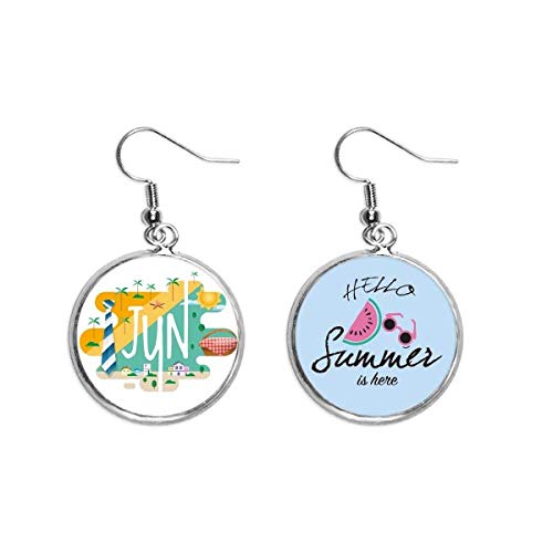 Pendientes de sandía de alta definición y diseño exclusivo de junio