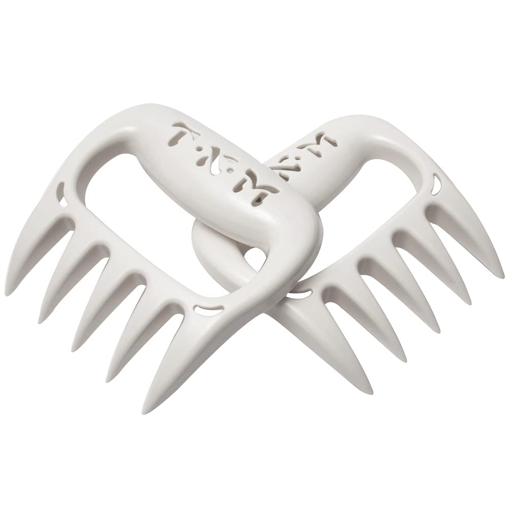 T·X·M Meat Claws for Shredding,Barbecue Claws for Pulled Pork,Grill Smoker Meat Paw Claws, BBQ Claws Shredding Carving & Handling Foods,Barbecue Grilling Accessories(2Pcs) (White)