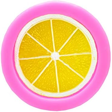 Miniatura 3 de Juego de 2 moldes de silicona para rebanadas de limón y frutas naranjas, para hacer dulces de fondant, moldes de chocolate, postres, cubitos de