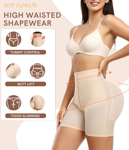 Image of POP CLOSETS Padded Underwear for Women with Butt Pads, Tummy Control Body Shaper Butt Lifting Shapewear