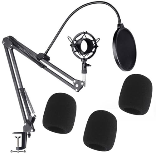 Anti-Pop Microphone, Microphone Anti Pop Filter, with 3 Sponge Microphone Windproof - Image 4
