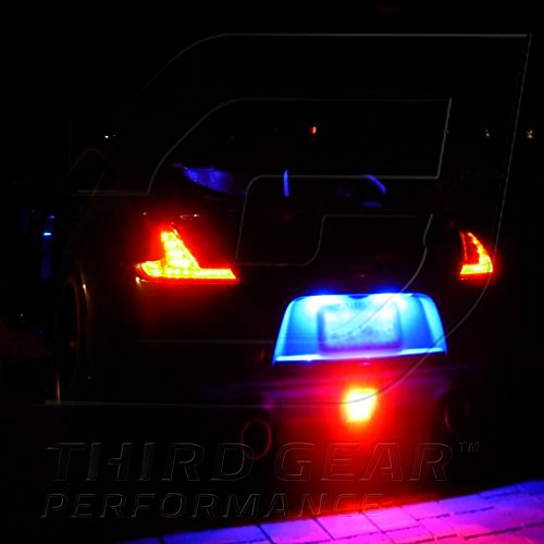 Tgp T10 Blue 6 Led Smd License Plate Wedge Light Bulbs Pair 1995-2009 Compatible With Ford Mustang #TOP4