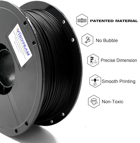 Image of FlexiTough Flexible Filament Specifically for Printing Real-Game Bouncy Airless Basketball,1.75mm,1KG (2.2lbs), Black