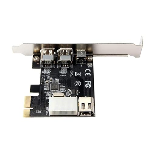 Image of BigPlayer PCIe Firewire 1394a Card - 3-Port IEEE 1394 Adapter for Video Capture, Audio Interface & DV Devices - Compatible with Windows 11 /10 /8 /7