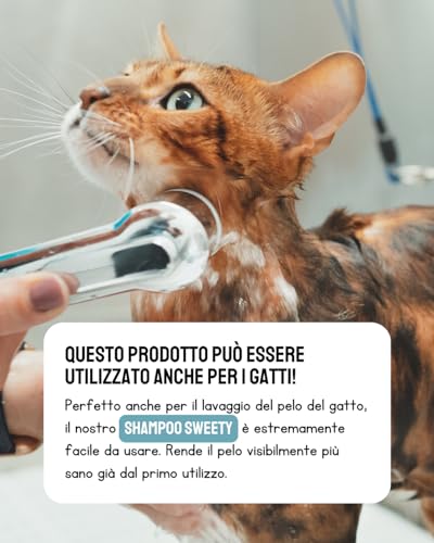 Antiallergisches Hundeshampoo für Hunde mit empfindlicher Haut – weiches und glänzendes Fell, sanftes pflegendes Shampoo, ideal für empfindliche Hunde mit Intoleranz, 250 ml (Vanille Sweety)