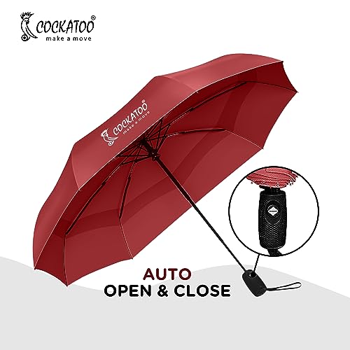 Image of Cockatoo Rain-Guard Automatic Umbrella With 8 Ribs, Material- Polyponee, Umbrella For Women & Men, With Auto Open-Close Button