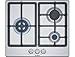 Bosch PGC6B5B90 Plaque de cuisine à gaz en acier Inoxydable