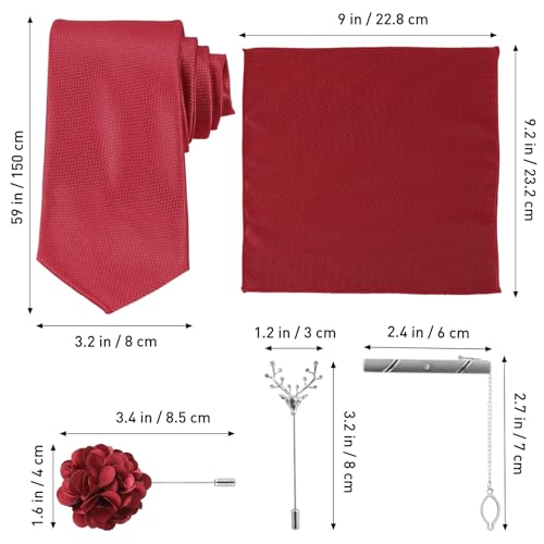 Set de corbata ajustable para hombre con accesorios formales miniatura 7