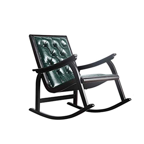 Yankuoo Rocking Solid Wood Chair, Lounge Chair For The Elderly, Outdoor Wooden Garden Patio Furniture