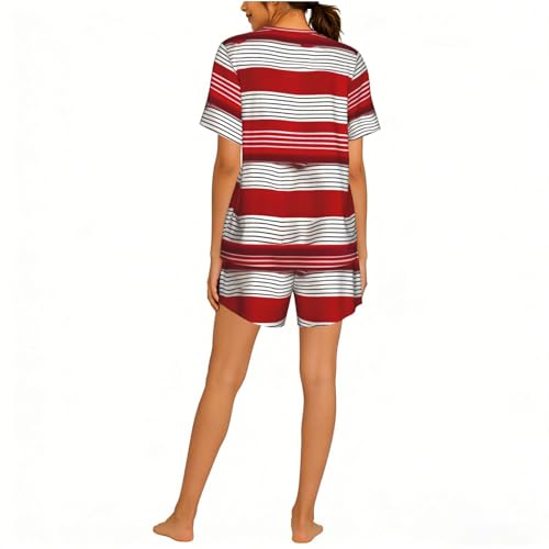 Estampado de rayas rojas para vestidos de playa y terrazas 2