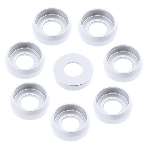 Hobbypark 8-Pack M2.5 Screws Washer Bolts Washers Cap Head Pan Head Aluminum Anodized Hardware CNC for RC Model Cars FPV Drone Parts Colourful (Sliver)