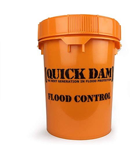 Quick Dam Grab & Go Flood Kit Includes 10- 5-Ft Flood Barriers In Bucket (Qdgg5-10), Red #TOP7