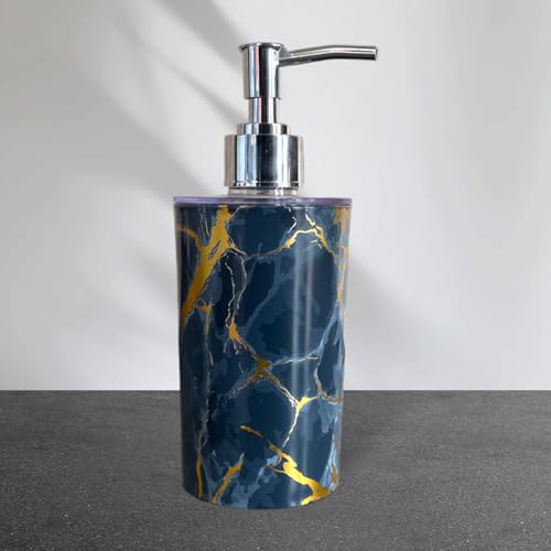 Image of Italian Design Liquid Soap Dispenser| Sanitizer Dispenser | Lotion Dispenser | Shampoo Dispenser | Handwash Bottle | Metallic Grey Finish, 350ml (Italian Black)