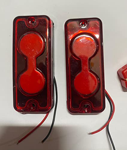 Image of AUTO MT 2PC CAR LED Light Side Panel Indicator for All VEHICHLE Maruti Maruti 800 Alto Van Bus Truck Maruti Gypsy King (2PC RED COIN SIDE Indicator)