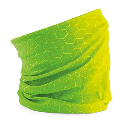 Geo Blue Beechfield Multiuso Geometrico di Morf - Sciarpa Collo più caldo inverno fascia per capelli - Geo Lime