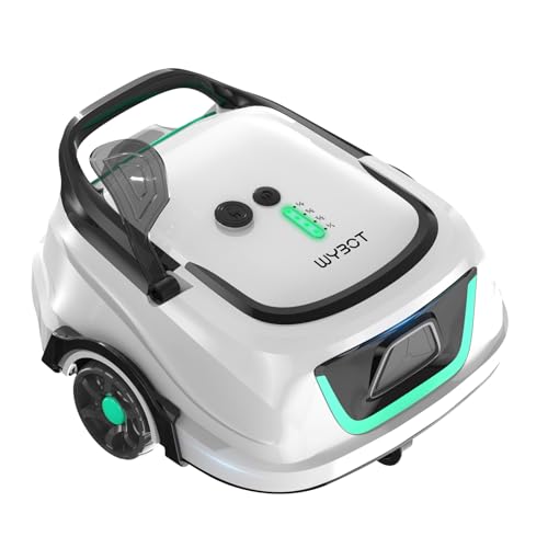 WYBOT A1 Cordless Robotic Pool Cleaner, Automatic Pool Vacuum for Above Ground with 120 Mins, Double Filters, LED Indicator, Charge in 2.5 Hours, 4 Cleaning Modes, Ideal for Above Pools