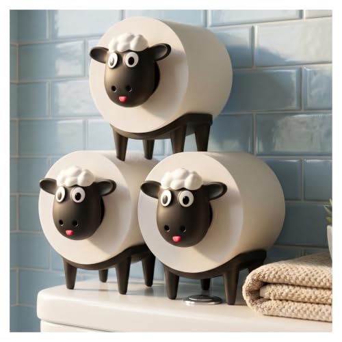 Sheep Toilet Paper Holder 3 Pack Black Sheep Funny Cute Bathroom Decor