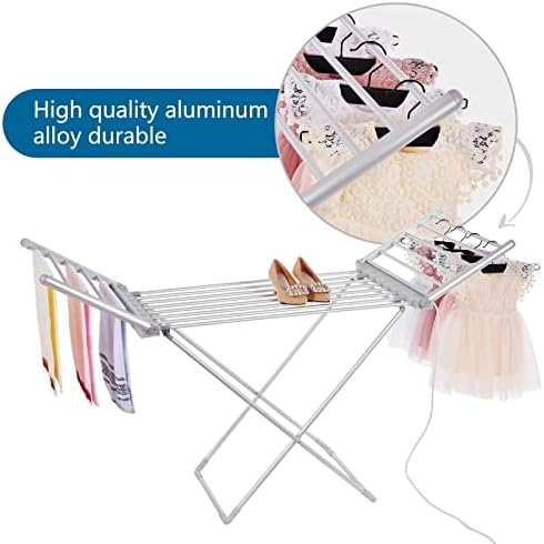 Rainberg Electric Clothes Dryer, Heated Clothes Airer, 230w Energy-Efficient 18 rails, Heated Airer, Clothes Airer, Cover Helps In Fast Drying.(Heated Clothes Airer with Cover)