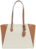 Michael Kors Taryn Large Multi-Functional Top-Zip Tote Bag, Gold-Tone Hardware/Vanilla/Acorn