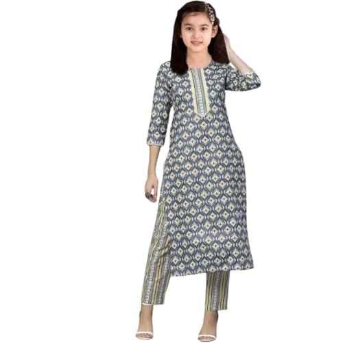 Image of Printed Ethnic Wear for Girl | Casual Wear Outfit for Girls | Girls Salwar Suit Set for Regular wear