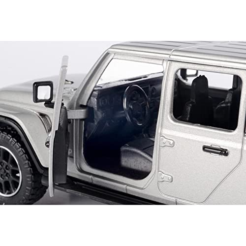 Motormax Toy 2021 Gladiator Overland (Closed Top) Pickup Truck Silver Metallic 124-127 Diecast Model Car By Motormax 79365 #TOP5