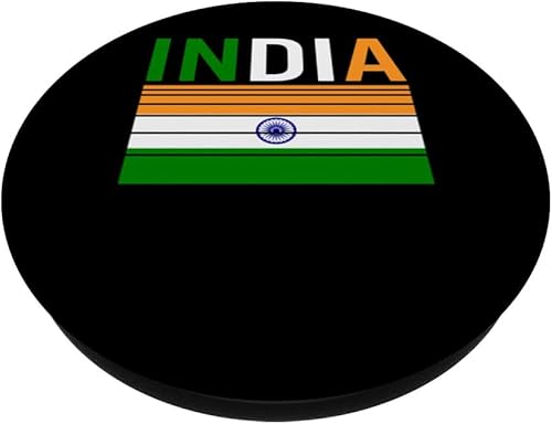 Miniatura 2 de India Flag Tee, Indian Pride Gift India Country Travel Summe PopSockets Swappable PopGrip