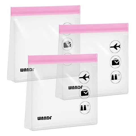 WANDF Clear Travel Toiletry Bag Set Cover