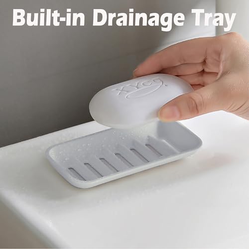 Leak Proof Travel Soap Case with Draining Layer, Portable Soap Container for One Regular Bar Soap, Shatter-Proof Soap Holder for Traveling,Camping,Gym,Outdoor,Compact Bar Soap Caddy (Gray) - Image 6