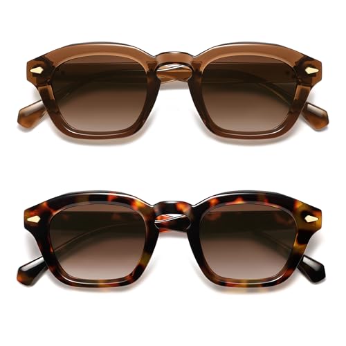 Image of Appassal Small Retro Square Sunglasses for Women Mens Rectangle Sunnies AP3680