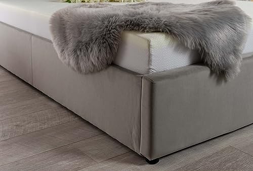 Chesterfield Ottoman Storage Bed (Gas Lift), Sleep Factorys Arizona Grey Plush Velvet Upholstered Bed Frame - 4ft6 Double (135x190 cm) 5 Chesterfield Ottoman Storage Bed (Gas Lift), Sleep Factorys Arizona Grey Plush Velvet Upholstered Bed Frame - 4ft6 Double (135x190 cm) - Image 5