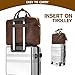 Jack&Chris Full Grain Leather Briefcase for Men,Business Messenger Bag Laptop Bag Attache Case 15.6