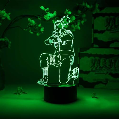 Otaku Lamps Shikamaru Nara Naruto – Anime Night Light, 16 Color RGB LED – Gift for Otaku