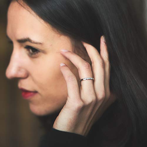 Anillo de plata de ley anti rozaduras con ajuste cómodo y pulido liso 4