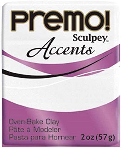 Acentos Sculpey-Premo (purpurina blanca)