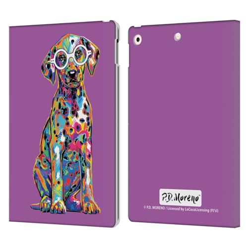 Étui portefeuille en cuir motif dalmatien pour iPad 10.2 avec support intégré